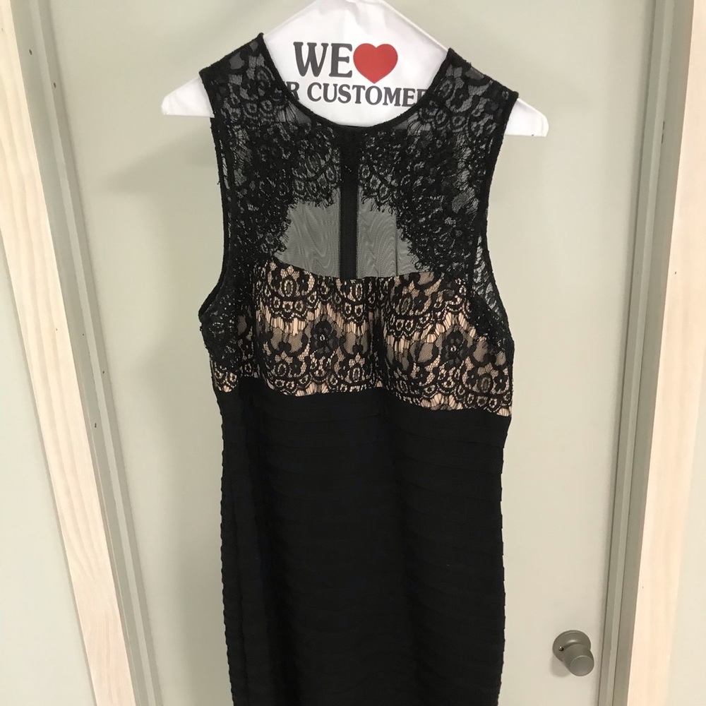 Black lace dress with padding no bra needed
